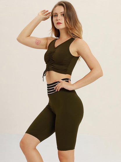 Adjustable Solid Split-joint Yoga Suits