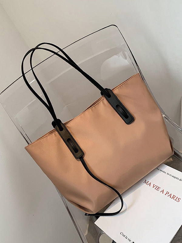 Urban Oxford Zipper Shoulder Bag Tote Bag