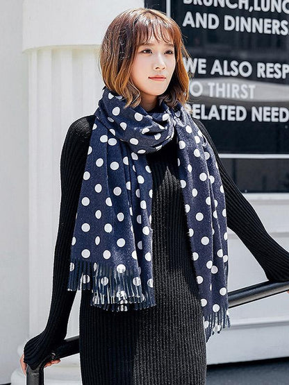 CUTE POLKA PRINTED SCARVES