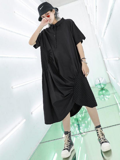 Loose Cropped Ruffled Long Dress