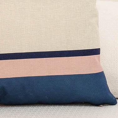 Striped Color Block Printed Cushion Pillow