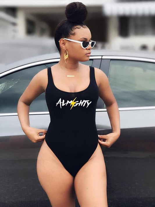 Black One Piece Swimsuit