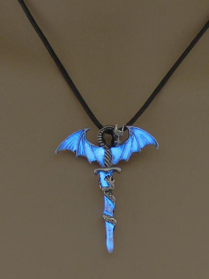 Vintage Cross Dragon Luminous Pendant Accessories