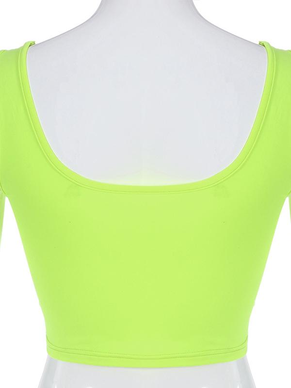 U-neck Printed Crop Tanks