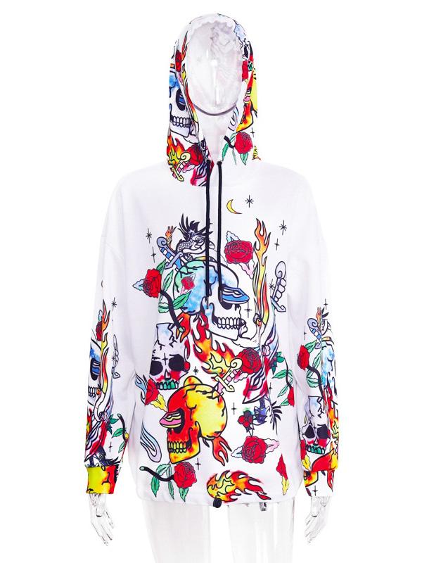 Digital Floral Printed Sports Sweatshirt
