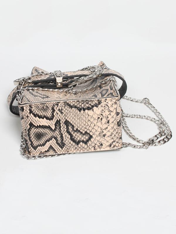 Snake Pattern Strap Change Purse