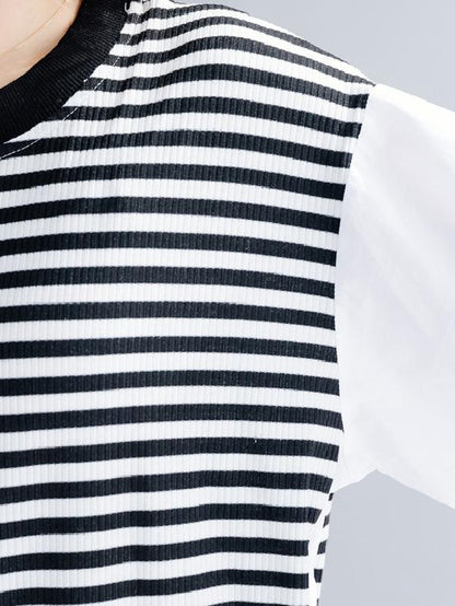 Casual False-two Striped Top