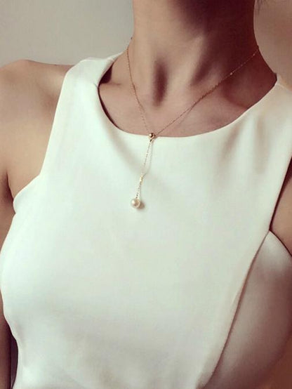 Adjustable Single Bead Necklace Accessories