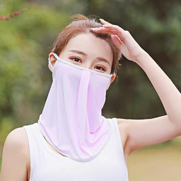 Solid Color Breathable Ice Silk Sunscreen Mask