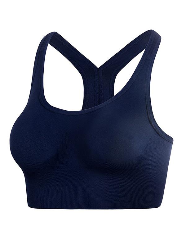 Solid Quick Dry Shockproof Sports Bra