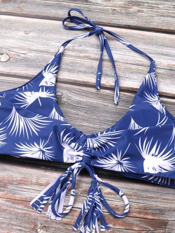 Digital Printed Halter-neck Bikinis Swimwear