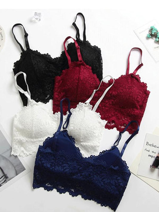 Lace Spaghetti-neck Bra Sexy Lingerie