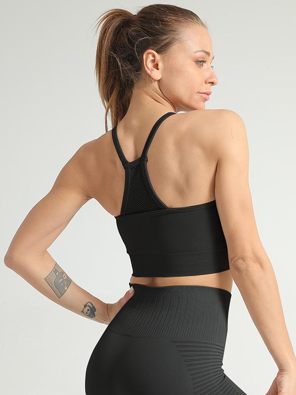 Solid Quick Dry Shockproof Wrap Sports Bra