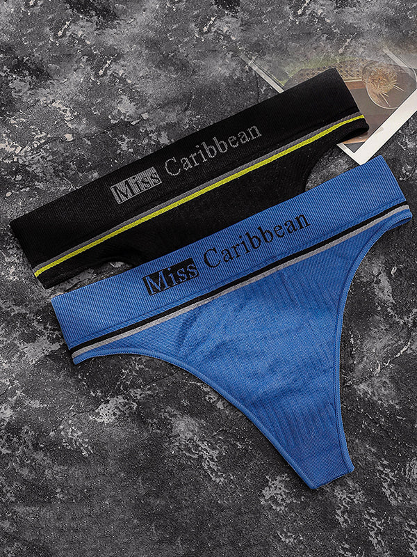 Letter Print Sweat-Absorbent Sports Underwear