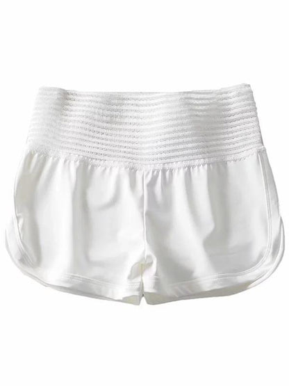 Lace Wide Waistband Sports Shorts