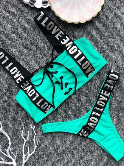 Lace-up Bikinis Swimwear