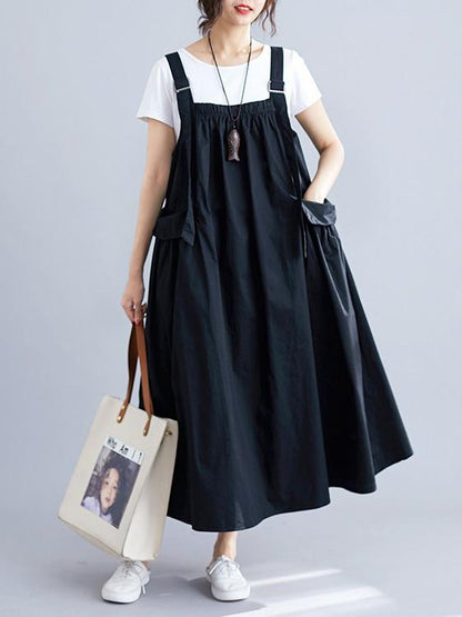 Summer New Loose Sleeveless Strap Dress