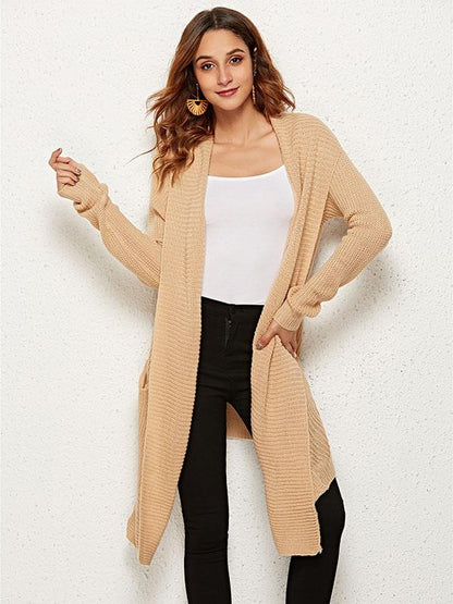 Knitting Long Sleeves Apricot Cardigans Tops