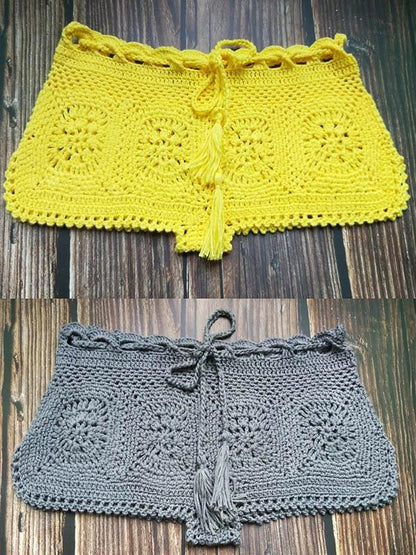 Beach Solid Crochet Short Bottom