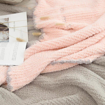 Solid Crochet Knit Blankets