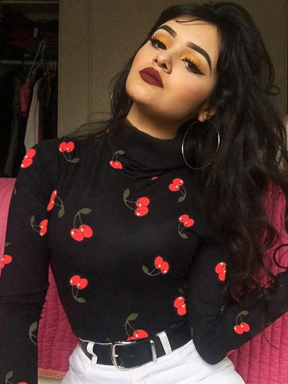 Sports Printed Gauze Crop T-shirt