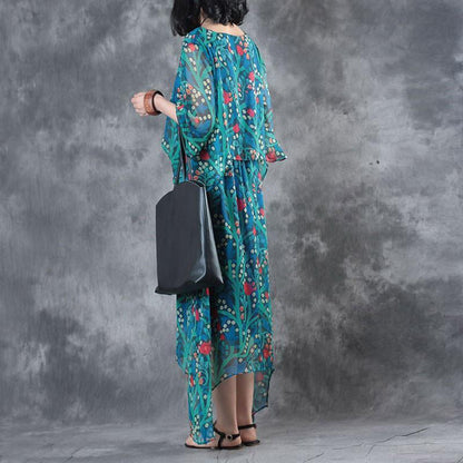 Elegant Printing Irregular Summer Women Dress