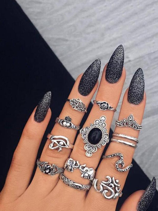 Vintage 13pcs Multi Shape Rings Accessories