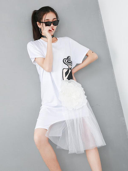 Casual Cropped Split-joint Dress
