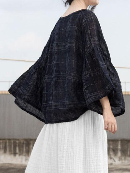 Ramie Cotton Mandarin Sleeve Shirt