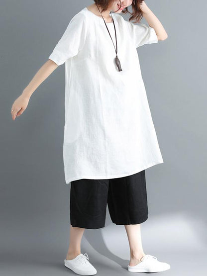 Casual Solid Short Sleeves Shirt
