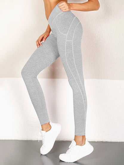 Solid  Fitness  Spandex Leggings