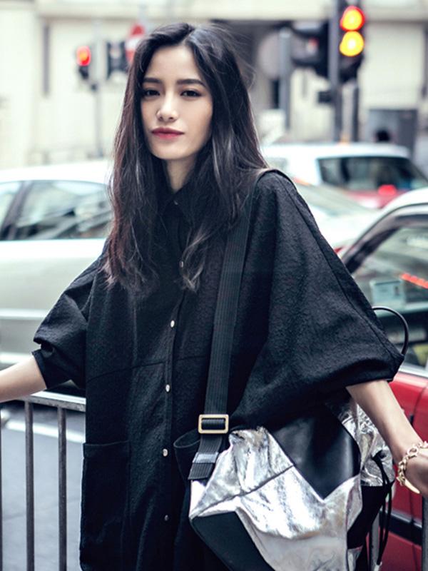 Loose Solid Fresh Shirt Mini Dresses