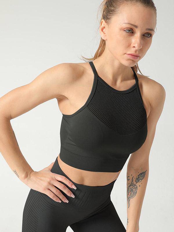 Solid Quick Dry Shockproof Wrap Sports Bra