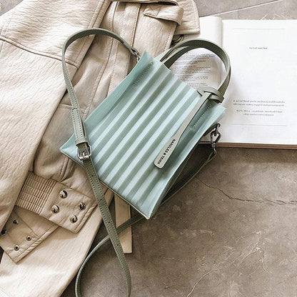 PU Faux Leather Candy Colors  Cute Crossbody Bag