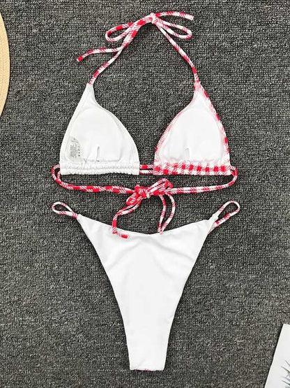 Leopard Contrast Bikini Swimsuit