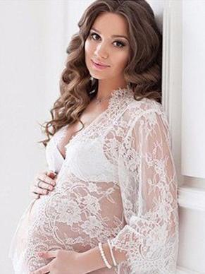 Maternity Lace Long Sleeve Cover-ups Swimwear