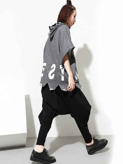 Zipper Simple Loose Solid Harem Pants