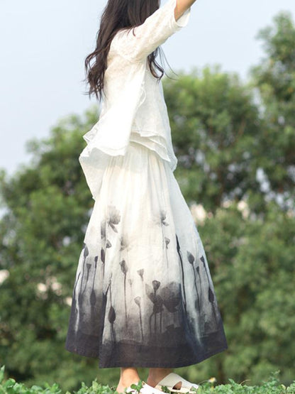 Elastic Waist Design Skirt