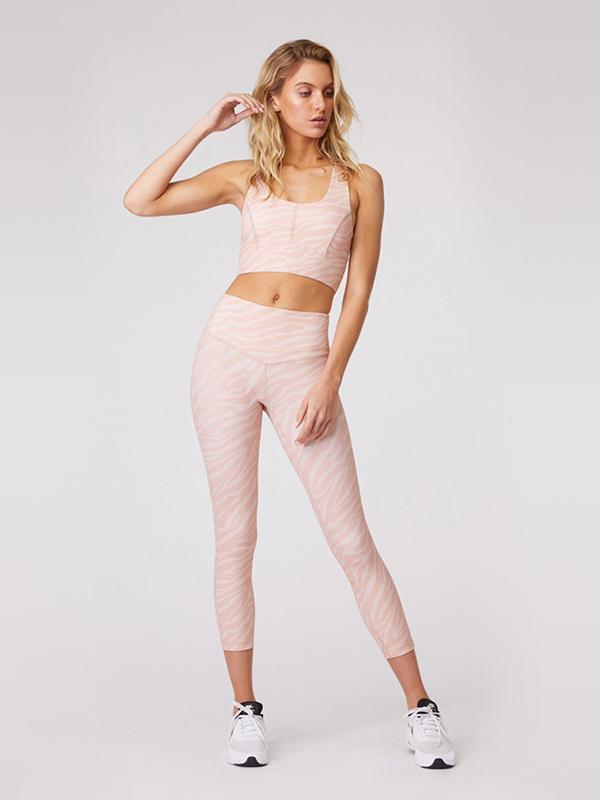 Striped Wrap Bra&Leggings Yoga Suits