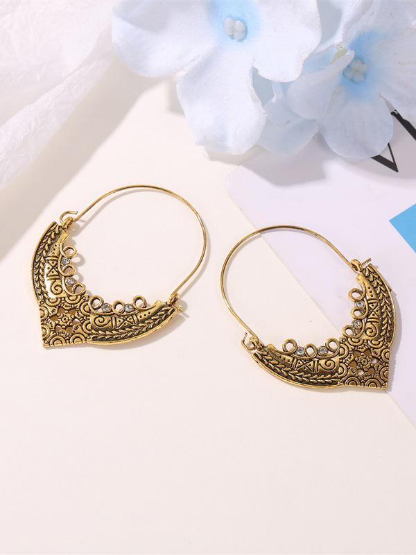 Vintage Pattern Love Hollow Earrings