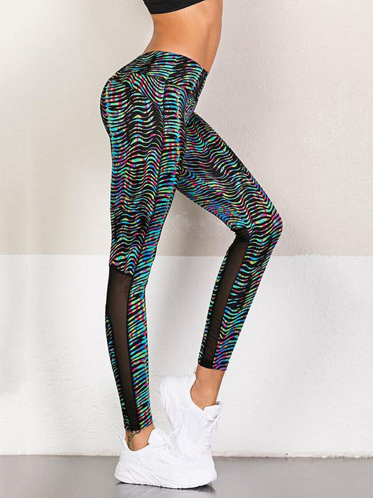 Lift the hips Gauze Split-joint Leggings