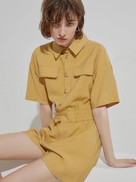 Original Empire Solid Overall Rompers