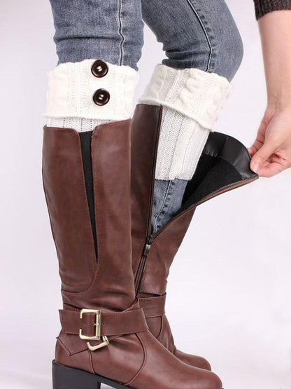 Solid Color Knitting Ankle Socks