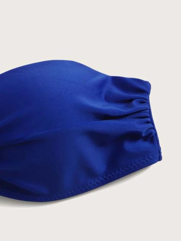 Strapless Printed Split Bikini Swimsuit