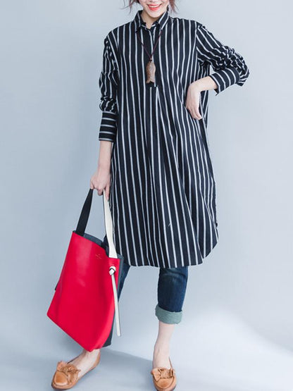 Striped Shirt Dress