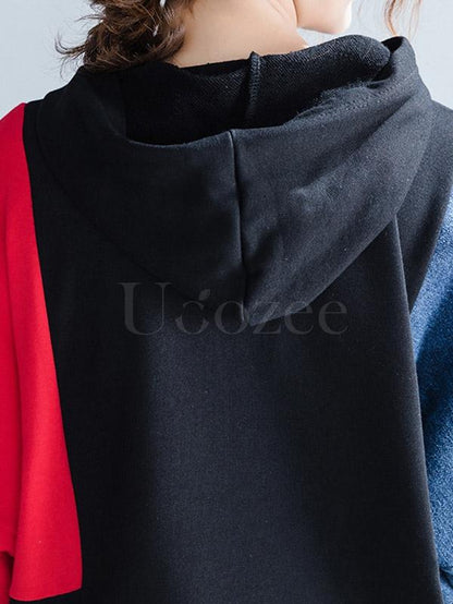Loose Split-joint Hooded Sweatshirt&Pants Suits