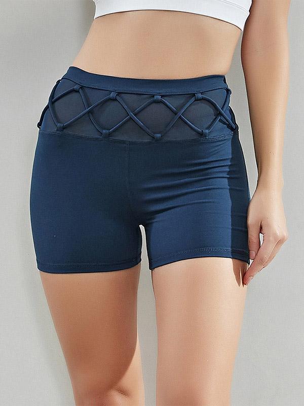 Split-Joint Solid Sports Shorts Yoga Shorts