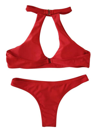 4 Colors Sexy Halter-neck Bikinis Swimwear