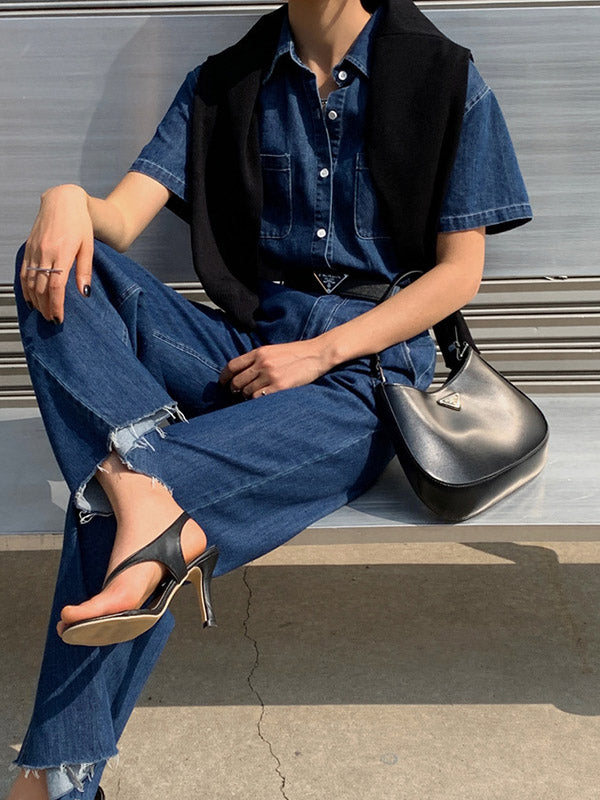 Original Blue Empire Wide-Leg Jean Pants