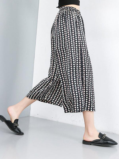 Polka-Dot Split-joint Wide Leg Pants Suit